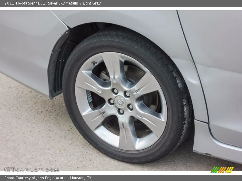 Silver Sky Metallic / Light Gray 2011 Toyota Sienna SE