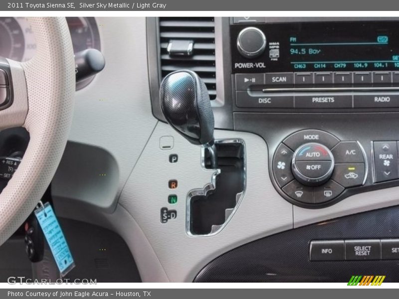 Silver Sky Metallic / Light Gray 2011 Toyota Sienna SE