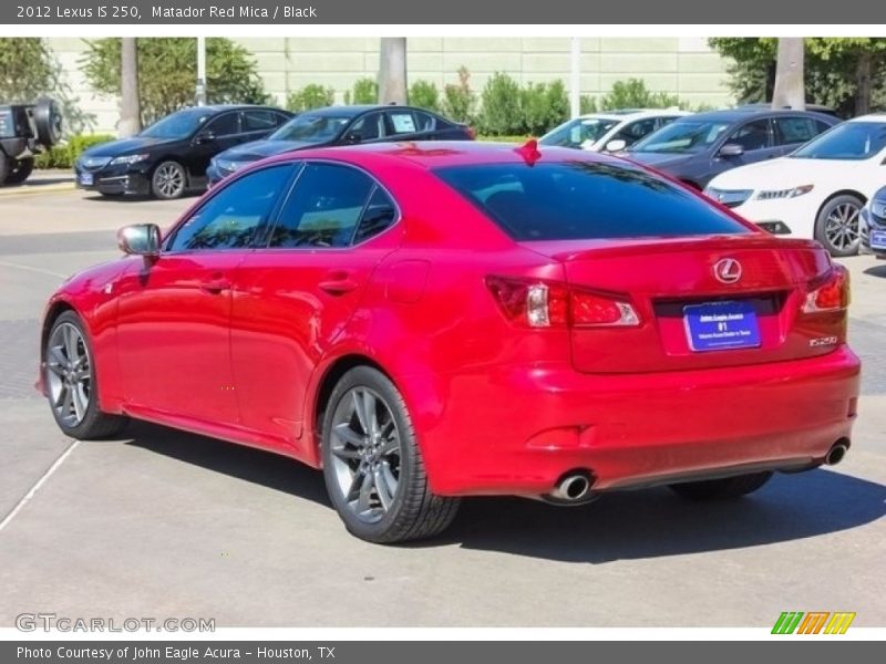 Matador Red Mica / Black 2012 Lexus IS 250