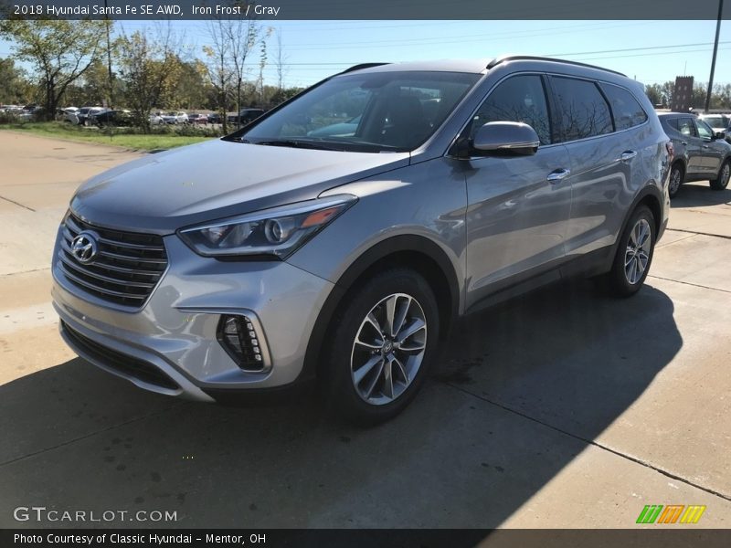 Iron Frost / Gray 2018 Hyundai Santa Fe SE AWD