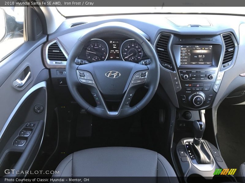 Iron Frost / Gray 2018 Hyundai Santa Fe SE AWD