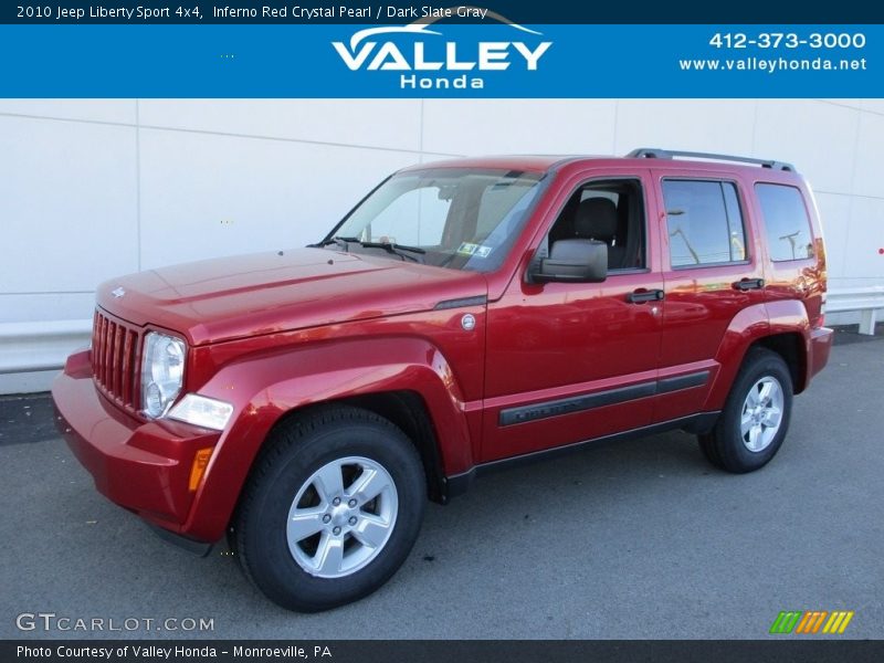 Inferno Red Crystal Pearl / Dark Slate Gray 2010 Jeep Liberty Sport 4x4