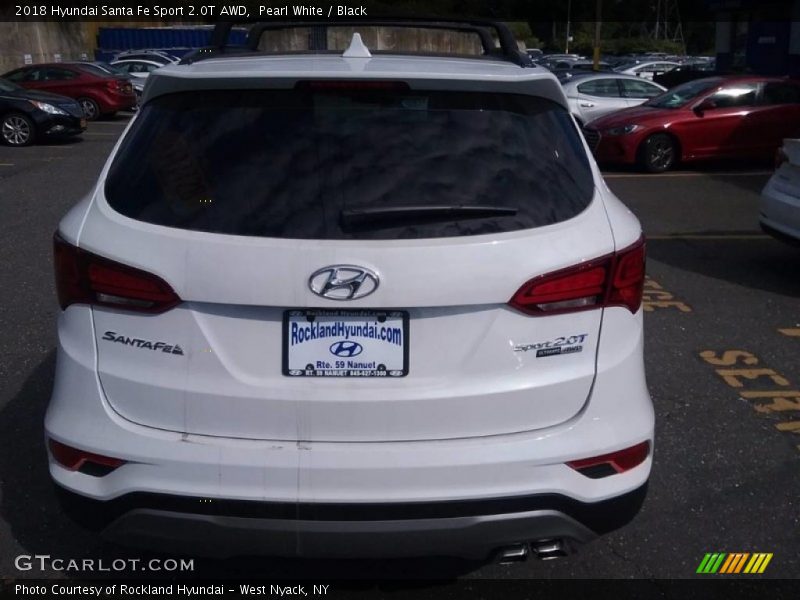 Pearl White / Black 2018 Hyundai Santa Fe Sport 2.0T AWD