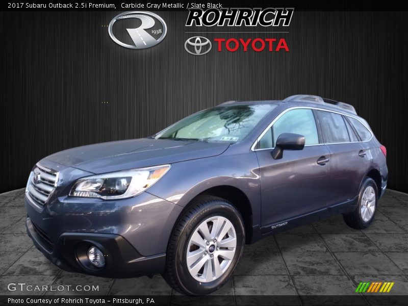 Carbide Gray Metallic / Slate Black 2017 Subaru Outback 2.5i Premium