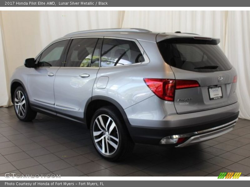 Lunar Silver Metallic / Black 2017 Honda Pilot Elite AWD