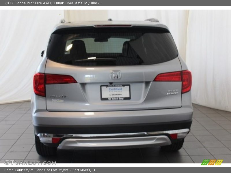 Lunar Silver Metallic / Black 2017 Honda Pilot Elite AWD