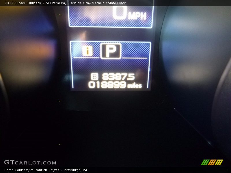 Carbide Gray Metallic / Slate Black 2017 Subaru Outback 2.5i Premium
