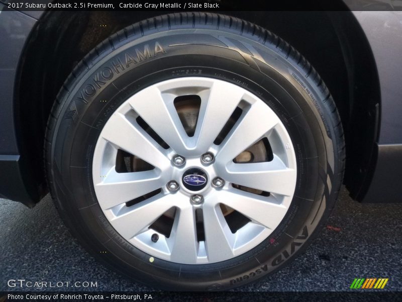 Carbide Gray Metallic / Slate Black 2017 Subaru Outback 2.5i Premium