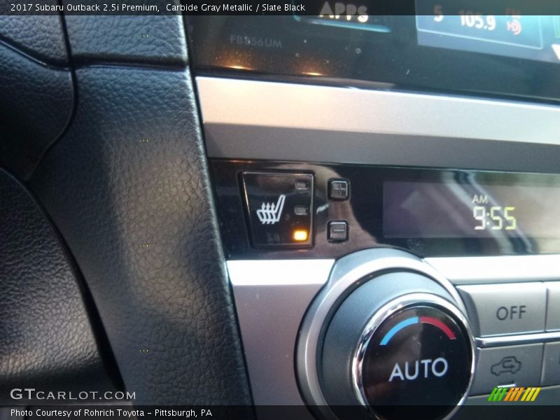 Carbide Gray Metallic / Slate Black 2017 Subaru Outback 2.5i Premium