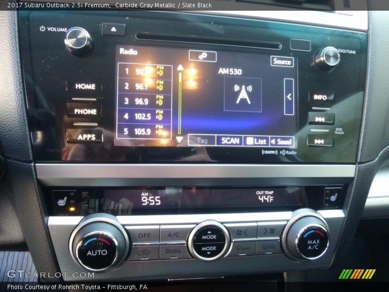 Carbide Gray Metallic / Slate Black 2017 Subaru Outback 2.5i Premium