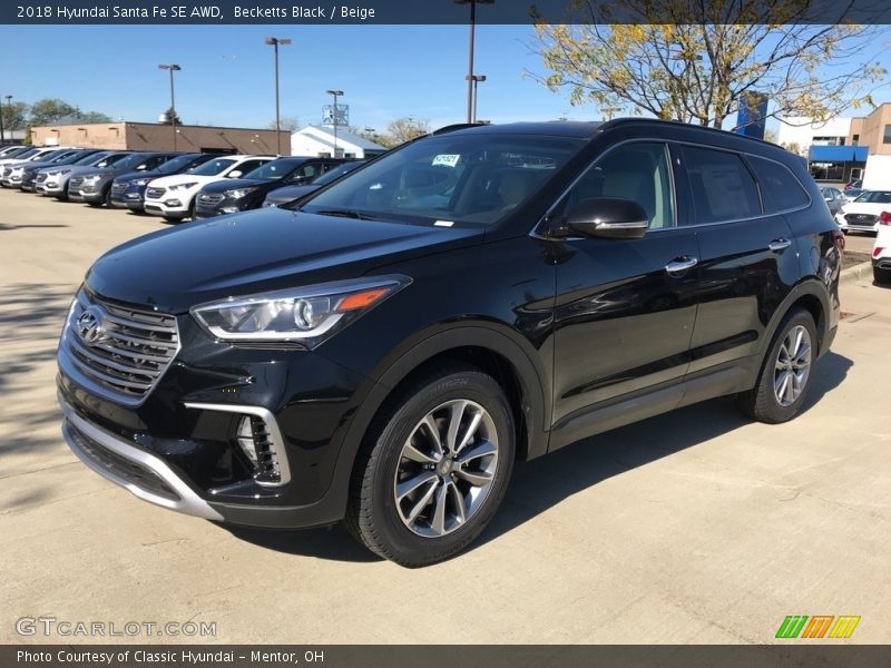 Becketts Black / Beige 2018 Hyundai Santa Fe SE AWD