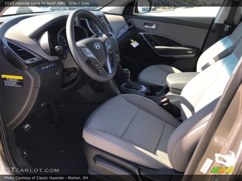 Gray / Gray 2018 Hyundai Santa Fe Sport AWD