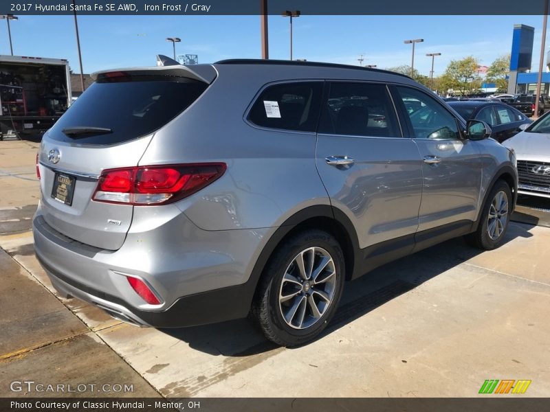Iron Frost / Gray 2017 Hyundai Santa Fe SE AWD