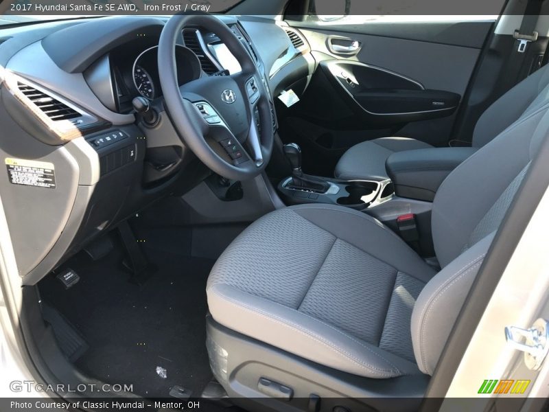 Iron Frost / Gray 2017 Hyundai Santa Fe SE AWD