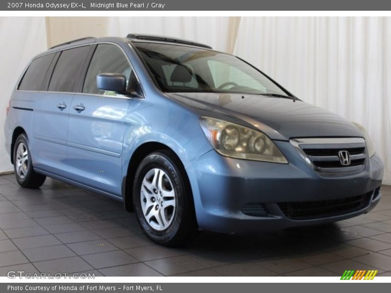 Midnight Blue Pearl / Gray 2007 Honda Odyssey EX-L