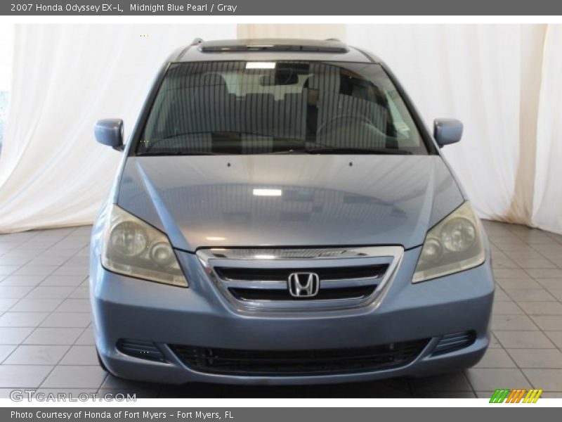 Midnight Blue Pearl / Gray 2007 Honda Odyssey EX-L