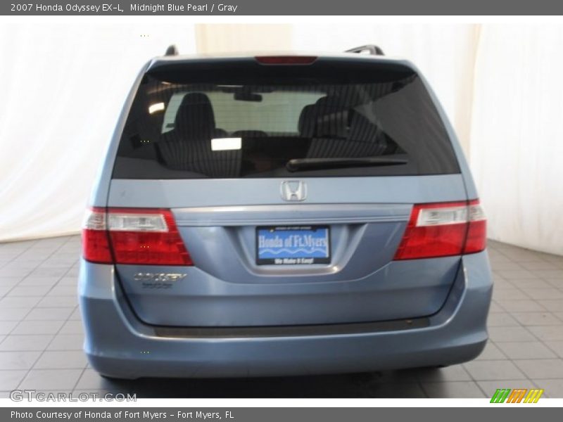 Midnight Blue Pearl / Gray 2007 Honda Odyssey EX-L