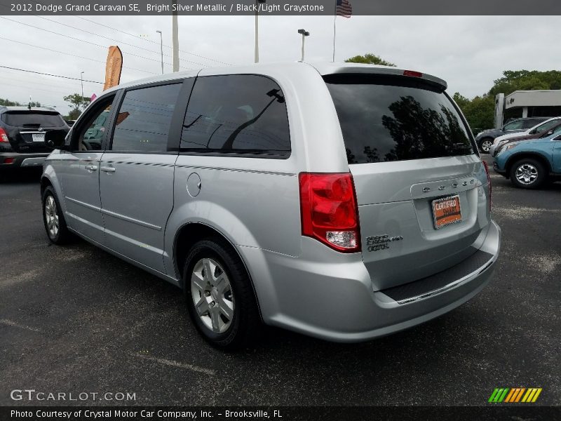 Bright Silver Metallic / Black/Light Graystone 2012 Dodge Grand Caravan SE