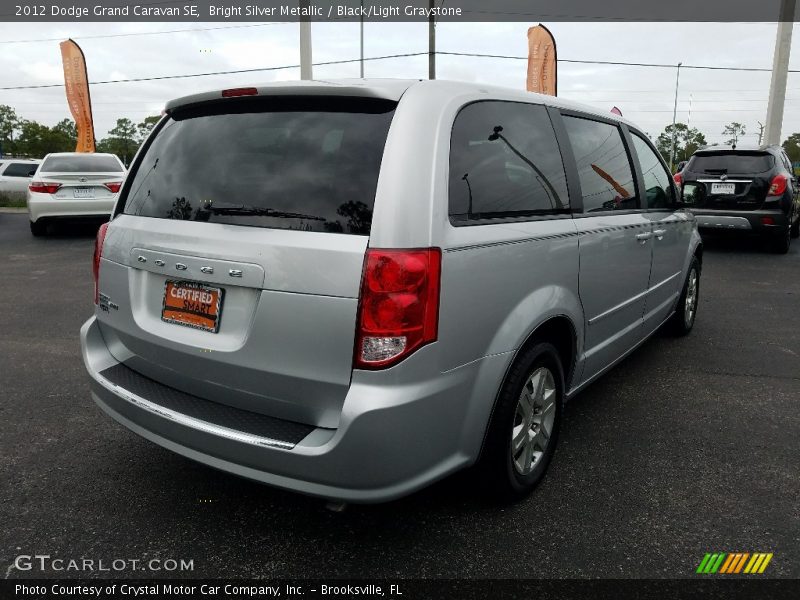 Bright Silver Metallic / Black/Light Graystone 2012 Dodge Grand Caravan SE