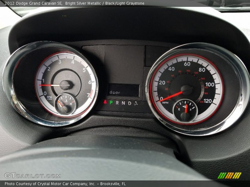 Bright Silver Metallic / Black/Light Graystone 2012 Dodge Grand Caravan SE