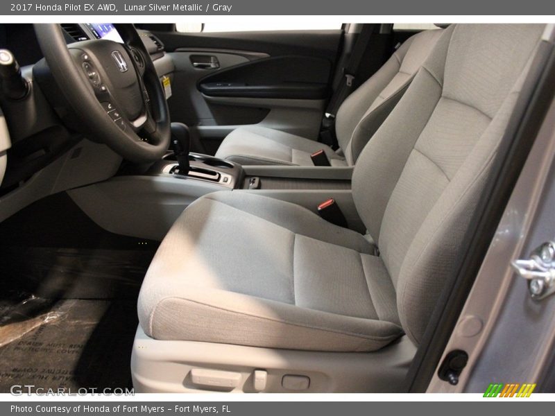 Lunar Silver Metallic / Gray 2017 Honda Pilot EX AWD