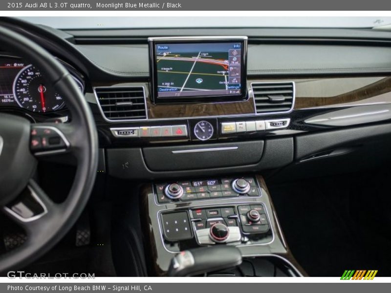 Moonlight Blue Metallic / Black 2015 Audi A8 L 3.0T quattro