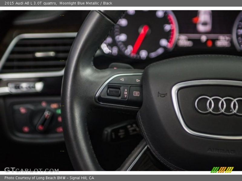 Moonlight Blue Metallic / Black 2015 Audi A8 L 3.0T quattro