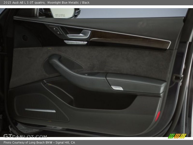 Moonlight Blue Metallic / Black 2015 Audi A8 L 3.0T quattro