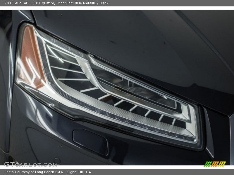 Moonlight Blue Metallic / Black 2015 Audi A8 L 3.0T quattro