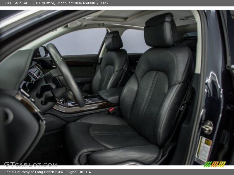 Moonlight Blue Metallic / Black 2015 Audi A8 L 3.0T quattro