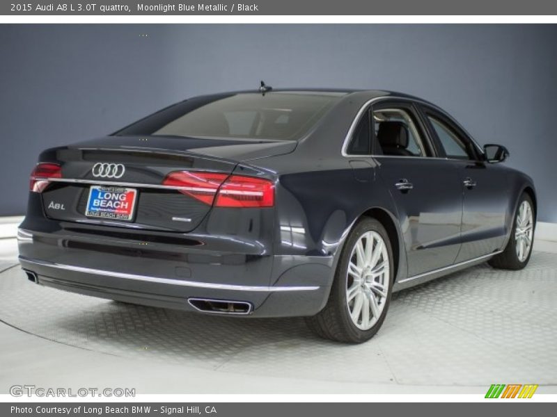 Moonlight Blue Metallic / Black 2015 Audi A8 L 3.0T quattro