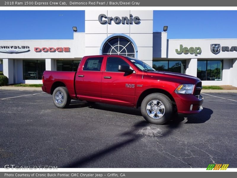 Delmonico Red Pearl / Black/Diesel Gray 2018 Ram 1500 Express Crew Cab