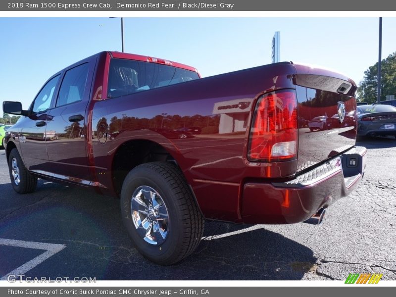 Delmonico Red Pearl / Black/Diesel Gray 2018 Ram 1500 Express Crew Cab