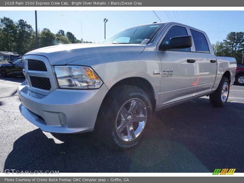 Bright Silver Metallic / Black/Diesel Gray 2018 Ram 1500 Express Crew Cab
