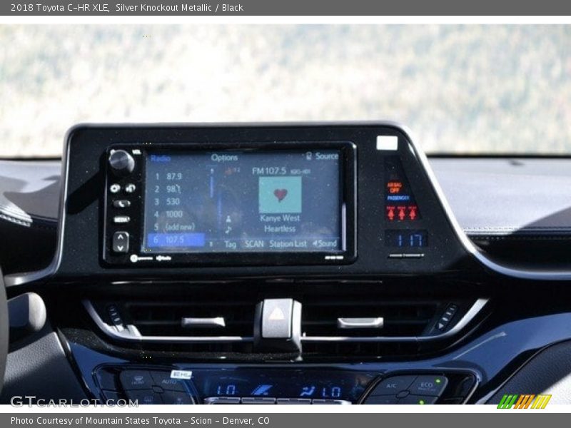 Silver Knockout Metallic / Black 2018 Toyota C-HR XLE