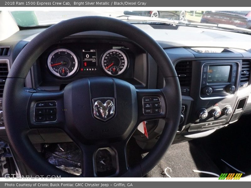 Bright Silver Metallic / Black/Diesel Gray 2018 Ram 1500 Express Crew Cab