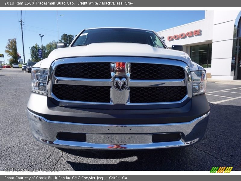 Bright White / Black/Diesel Gray 2018 Ram 1500 Tradesman Quad Cab