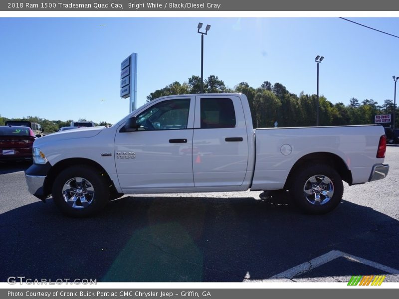 Bright White / Black/Diesel Gray 2018 Ram 1500 Tradesman Quad Cab