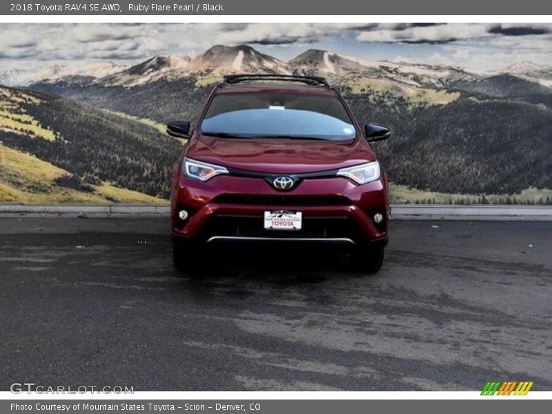Ruby Flare Pearl / Black 2018 Toyota RAV4 SE AWD