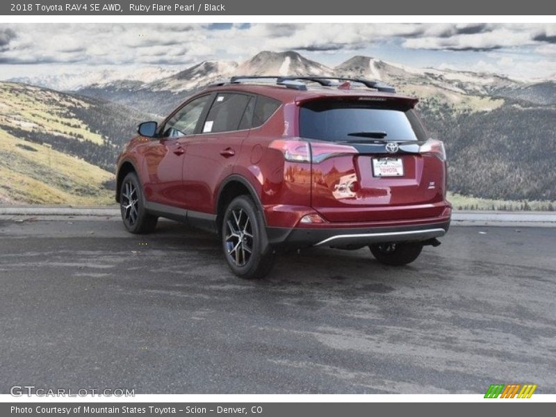 Ruby Flare Pearl / Black 2018 Toyota RAV4 SE AWD