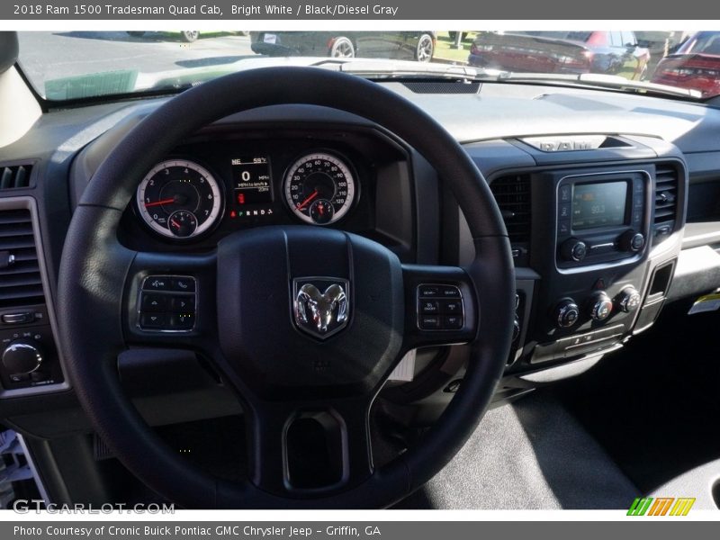 Bright White / Black/Diesel Gray 2018 Ram 1500 Tradesman Quad Cab