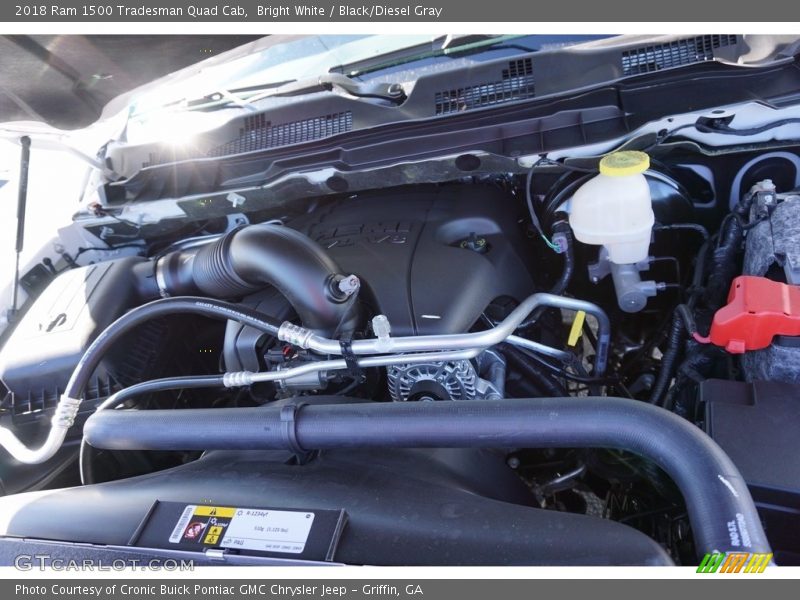 Bright White / Black/Diesel Gray 2018 Ram 1500 Tradesman Quad Cab