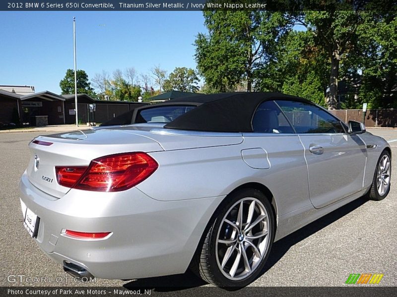 Titanium Silver Metallic / Ivory White Nappa Leather 2012 BMW 6 Series 650i Convertible