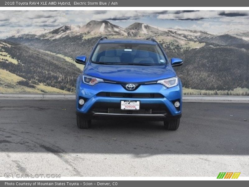 Electric Storm Blue / Ash 2018 Toyota RAV4 XLE AWD Hybrid