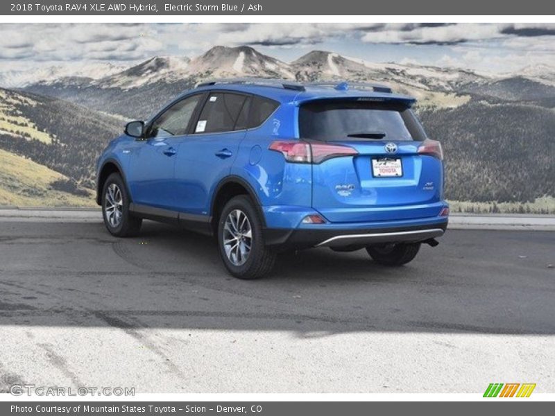 Electric Storm Blue / Ash 2018 Toyota RAV4 XLE AWD Hybrid