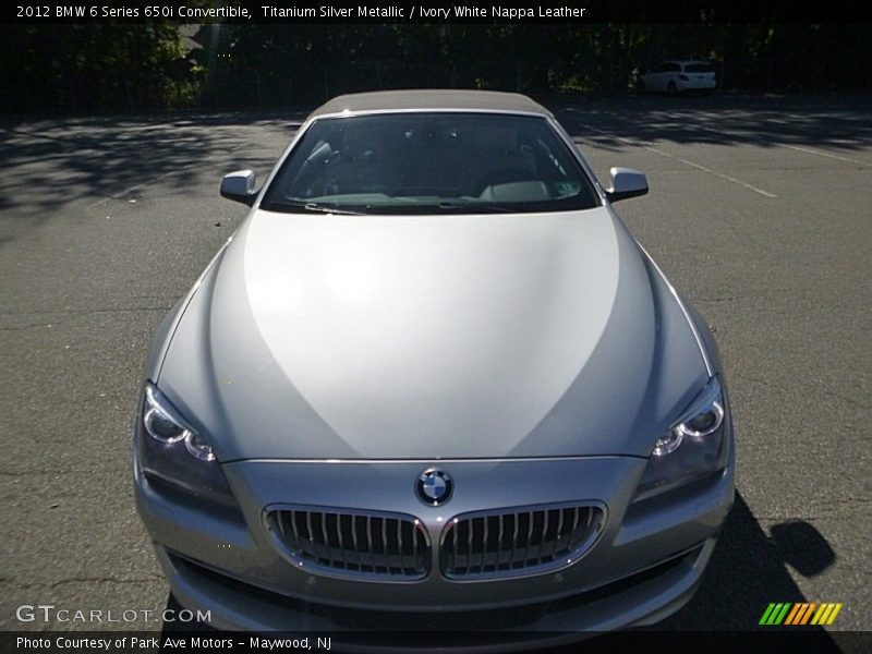 Titanium Silver Metallic / Ivory White Nappa Leather 2012 BMW 6 Series 650i Convertible