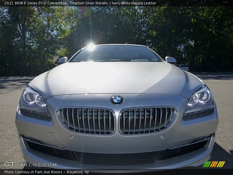 Titanium Silver Metallic / Ivory White Nappa Leather 2012 BMW 6 Series 650i Convertible