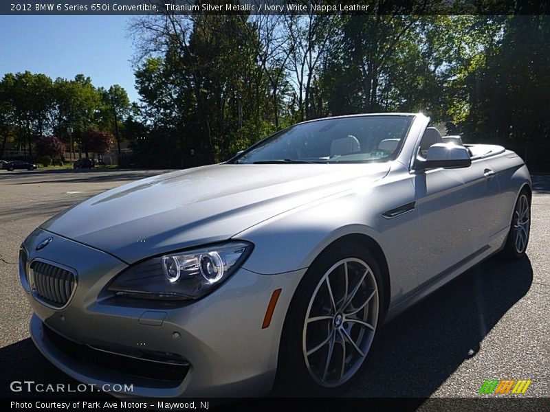 Titanium Silver Metallic / Ivory White Nappa Leather 2012 BMW 6 Series 650i Convertible