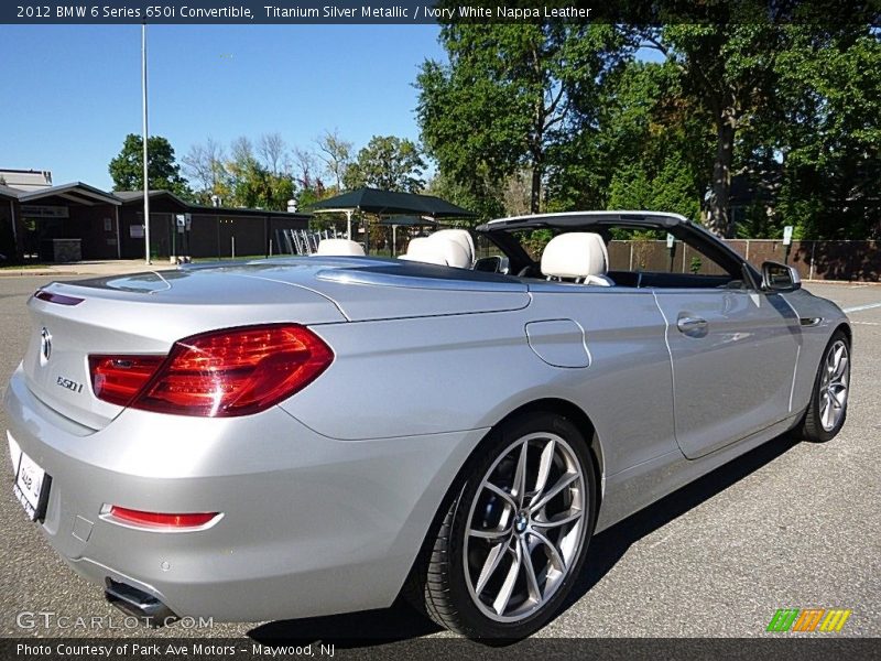 Titanium Silver Metallic / Ivory White Nappa Leather 2012 BMW 6 Series 650i Convertible