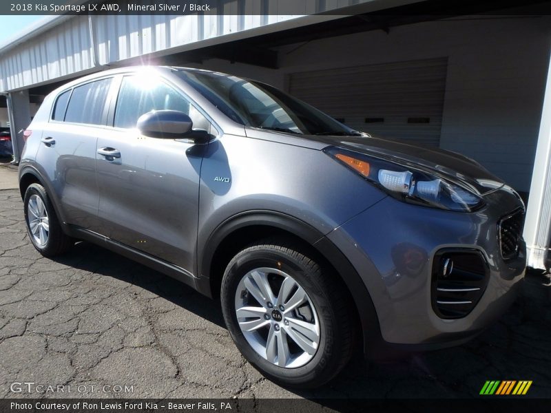 Mineral Silver / Black 2018 Kia Sportage LX AWD